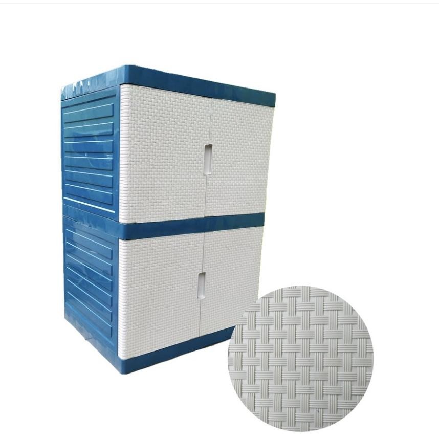 Lemari Plastik Lemari Pakaian  ROTAN Susun 2