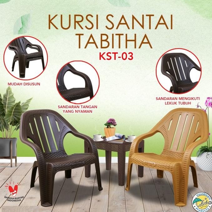 Tabitha Kursi Santai Plastik / Kursi Teras / Kursi Malas Premium