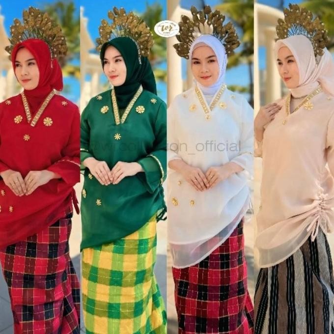 Baju Bodo Organza Adat Bugis Asli Moderen STS
