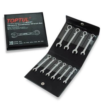 Kunci Ring Pas Set 10 Pcs Mini Inchi Toptul