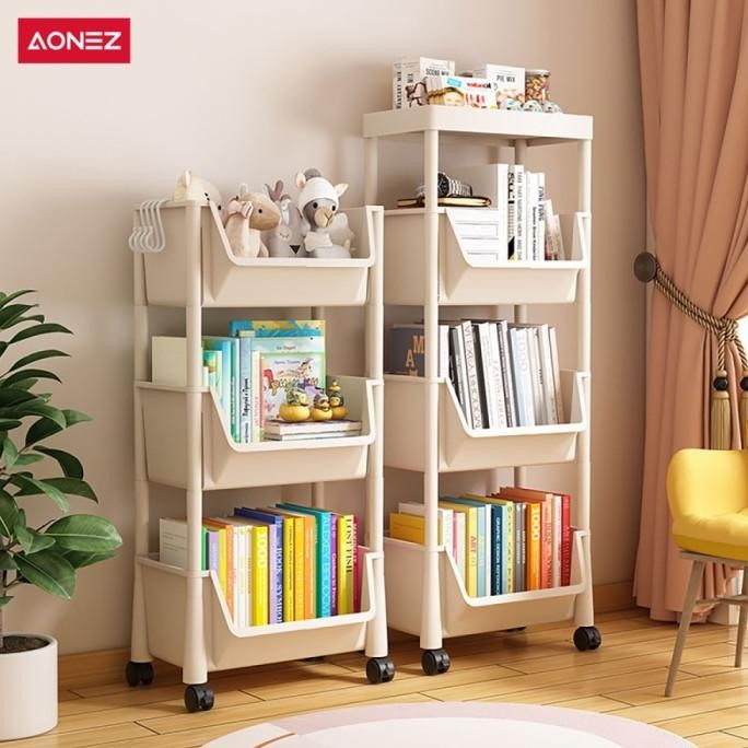 Aonez Rak Dapur Pagar Tinggi Rak Buku Rak Susun Rak Serbaguna Plastic