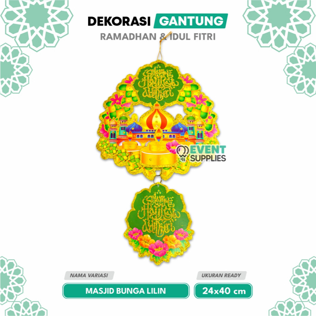 

Gantungan Ramadhan Masjid Bunga Lilin - Hiasan Idul Fitri Tempel Dekorasi Ramadhan Gantungan Lebaran