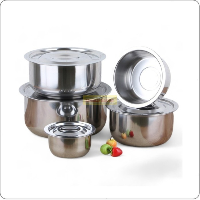 Panci Kuah/Panci Rebus Panci Stainless My Home Isi 5Pcs