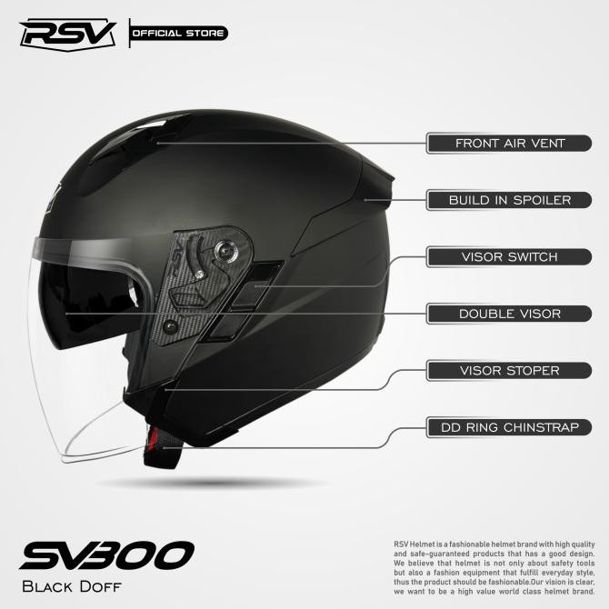 Rsv Sv300 Black Doff Double Visor