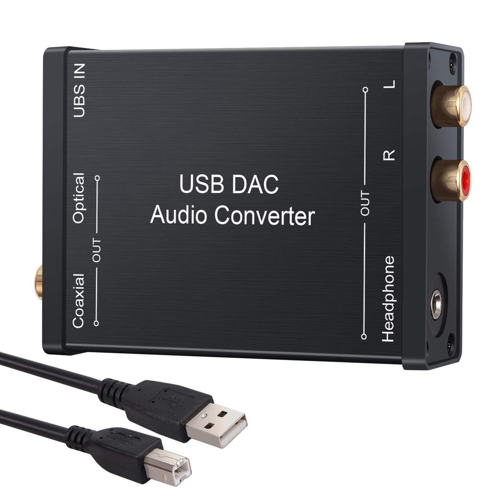 USB to SPDIF Coaxial and 3.5mm Headphone Jack Converter USB