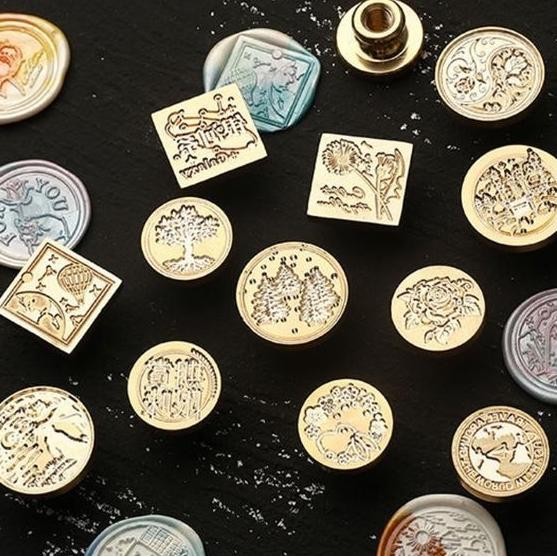 

Sale Sealing Wax Alloy Stamp With Wood Handle - Mixed Theme