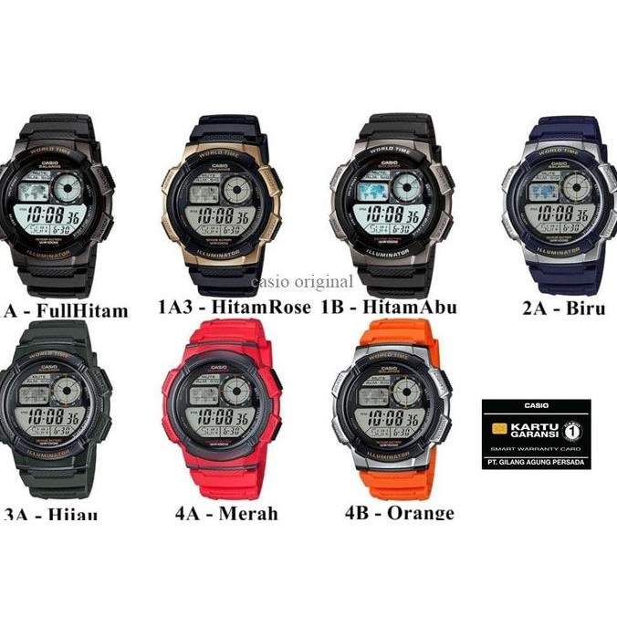 Jam Tangan Pria Casio Ae 1000W Original Ae-1000W Ae-1000W-1A Original