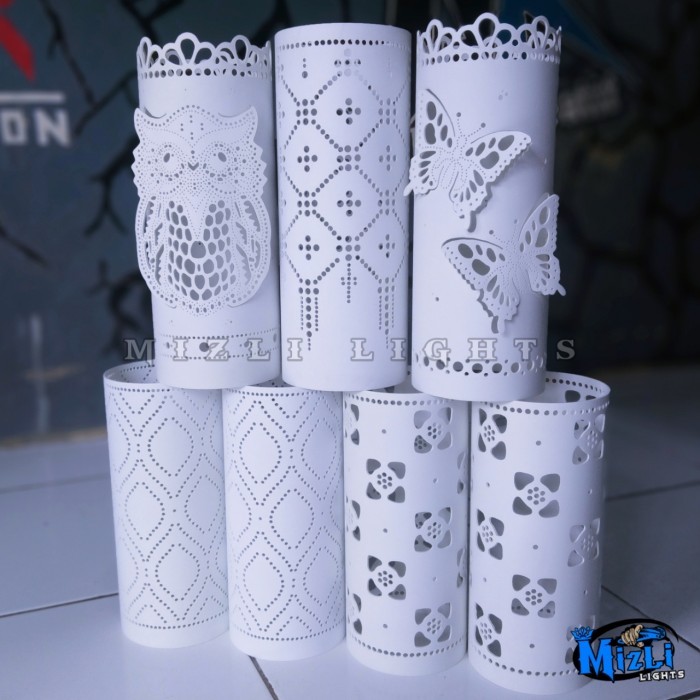 TERBAIK MENTAHAN / POLOSAN 3 INCH BAHAN KERAJINAN LAMPU HIAS UKIR PARALON PVC