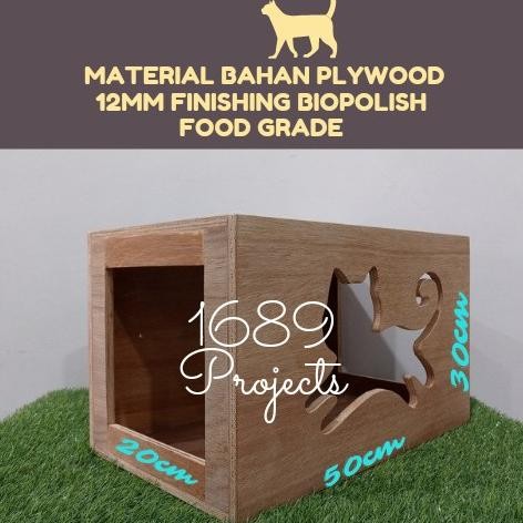 Rumah Kandang Kucing Kayu Cat House Playground Custom Cat Tree