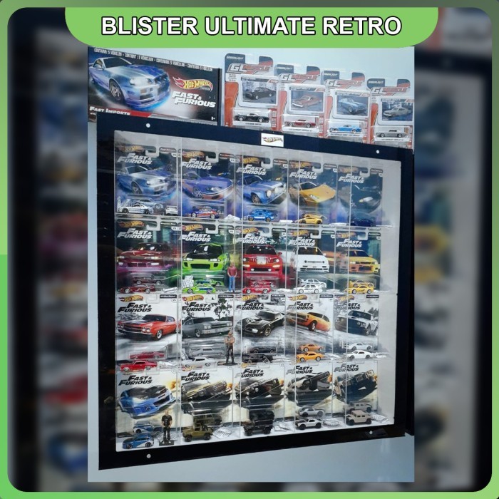 Rack Hotwheels Blister + Loose isi 20 Ukuran Retro ULTIMATE Edition