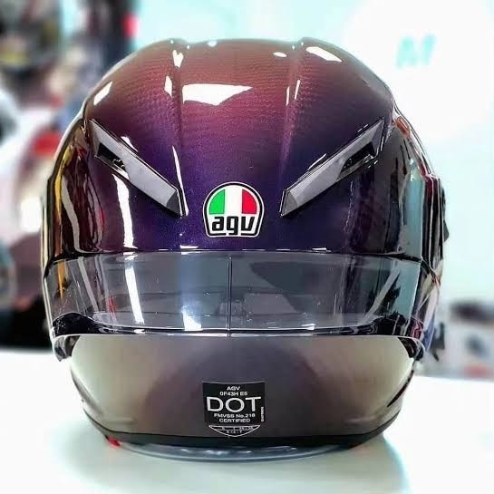 Helm Agv Pista Gprr Italy Iridium Red + Visor Smoke