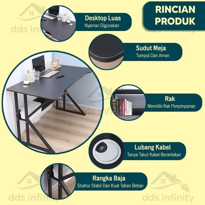 Meja Kantor Meja Belajar Rak Kantor Serbaguna Meja Rak Kerja
