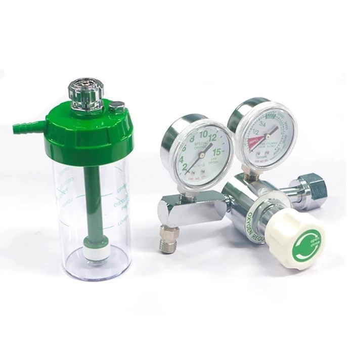 MEDICAL OXYGEN REGULATOR CGA540 WITH FLOWMETER GAUGE HIGH PRESSURE FOR