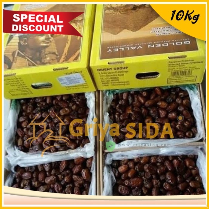 

Kurma Mesir Golden Valley isi 10kg per dus