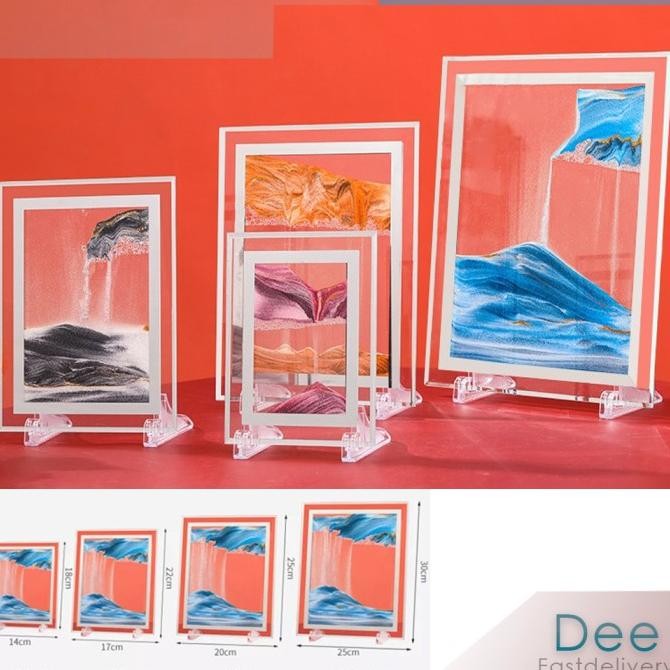 Moving sandscape - Moving Sand Painting art picture - SQUARE FRAME