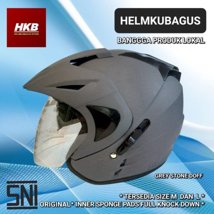 Helm 2 Kaca Double Visor. Helm Half Face Double Kaca Standar