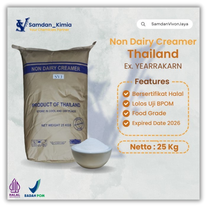 

TERLARIS TERLARIS NON DAIRY CREAMER NC-33 EX-THAILAND @ 1 SAK(25 KG) MURAH!!! MURAH MURAH