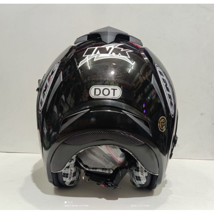 Helm Ink T1 Solid Black Double Visor Original