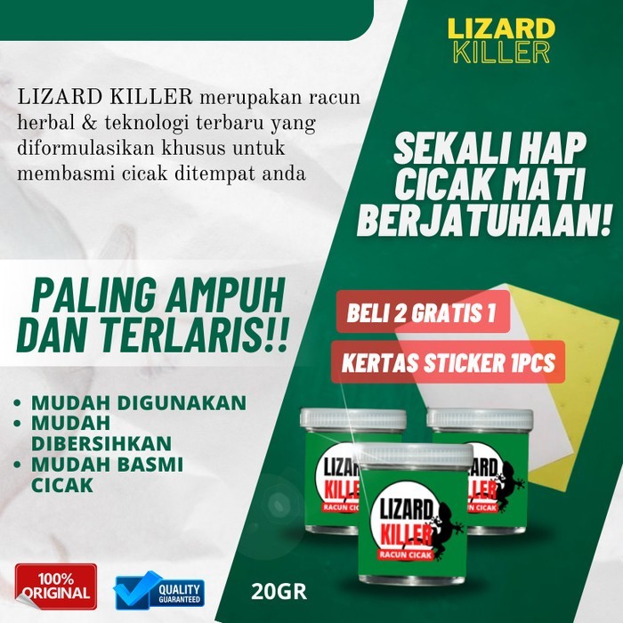 racun herbal pembasmi hama cicak tokek super ampuh - Gel poison lizard GRATIS ONGKIR Kode 742