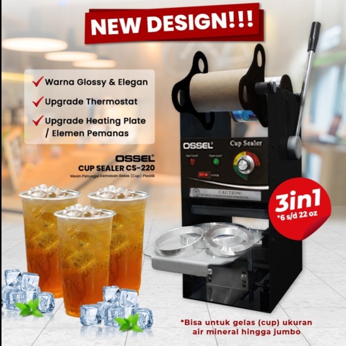Mesin Cup Sealer 22Oz Cup Sealer Gelas 22 Oz Tutup Gelas Plastik