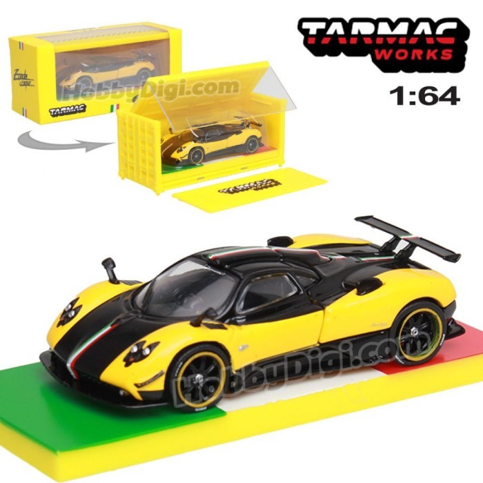 TARMAC WORKS PAGANI ZONDA CINQUE GIALLO LIMONE DIECAST MOBIL