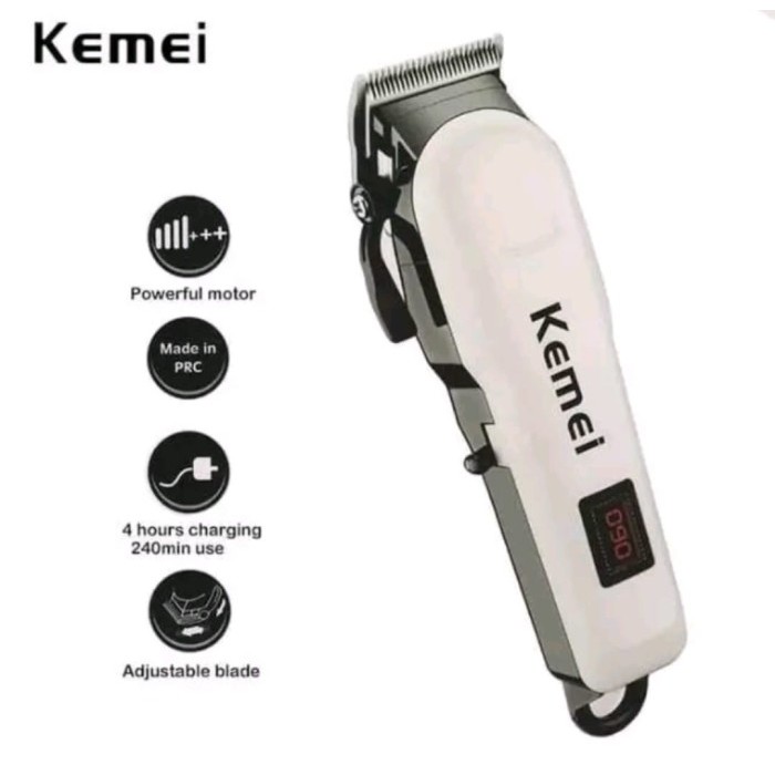 Mesin Alat Cukur Bulu Domba Kucing Anjing Kambing Pet Clipper Kemei Led Indikator Baterai Awet