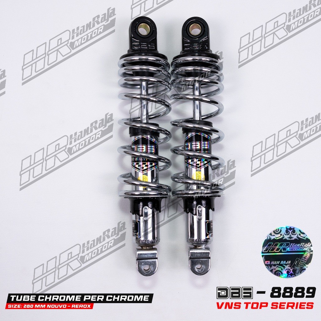 SHOCKBREAKER DBS 8889 TOP SERIES 280mm CHROME NOUVO, AEROX 155 shok shock non tabung