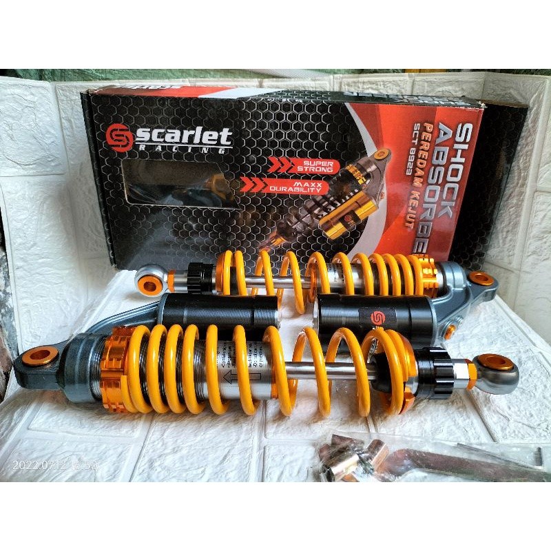 SHOCKBREAKER shock bebek tabung bawah SCARLET 9002 klick nitron 280mm 320mm 340mm Jupiter Vega Supra