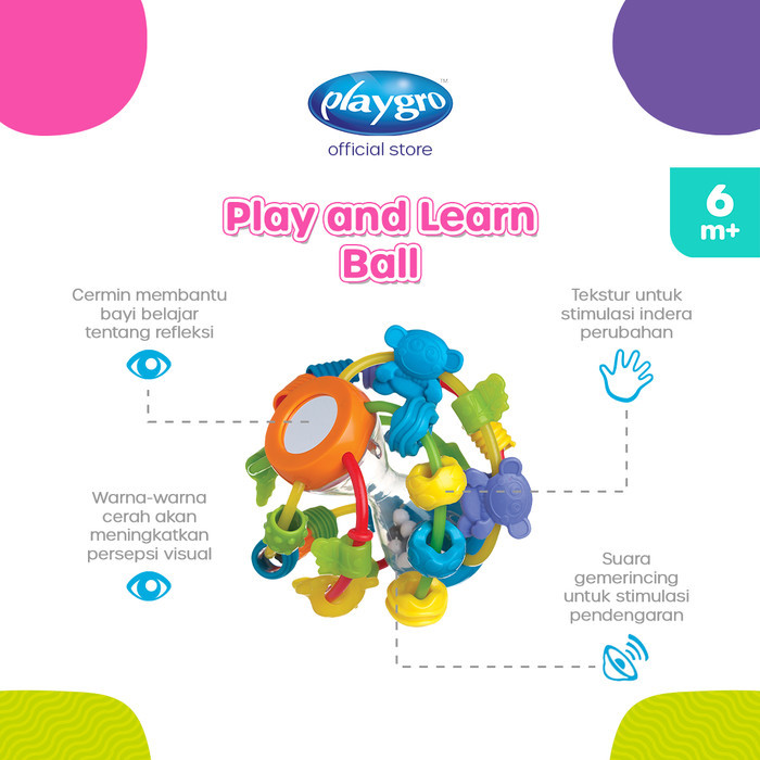 playgro PLAY AND LEARN BALL
