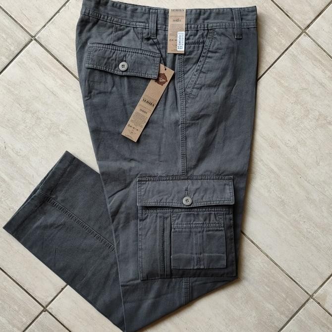 Celana Panjang jeans pria Cargo/Gunung/kantong samping