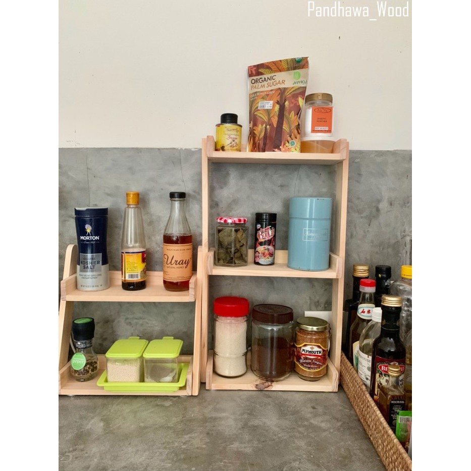 

MURAH Rak Kayu Bumbu Dapur 1 Set Minimalis