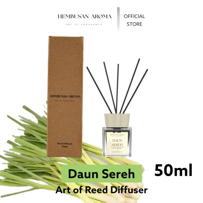 

BERGARANSI Hembusan Aroma Reed Diffuser Daun Sereh Lemongrass Aromatherapy 50ml