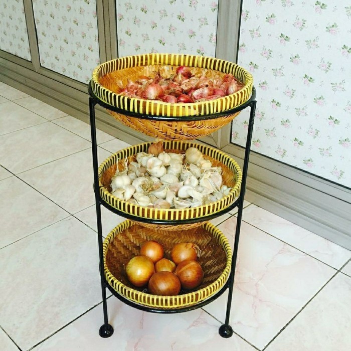 

TERUJI Rak Bawang/ Rak Dapur/ Rak Susun/ Rak Bumbu 3 Susun Terbatas