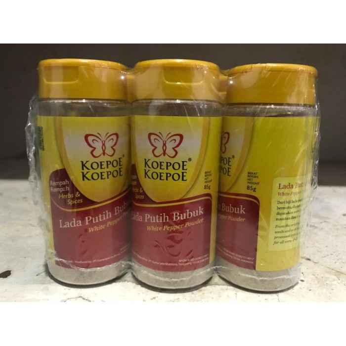 

TERUJI Koepoe- Koepoe Lada Putih/ Lada Hitam Bubuk With Pepper Powder 85 gr