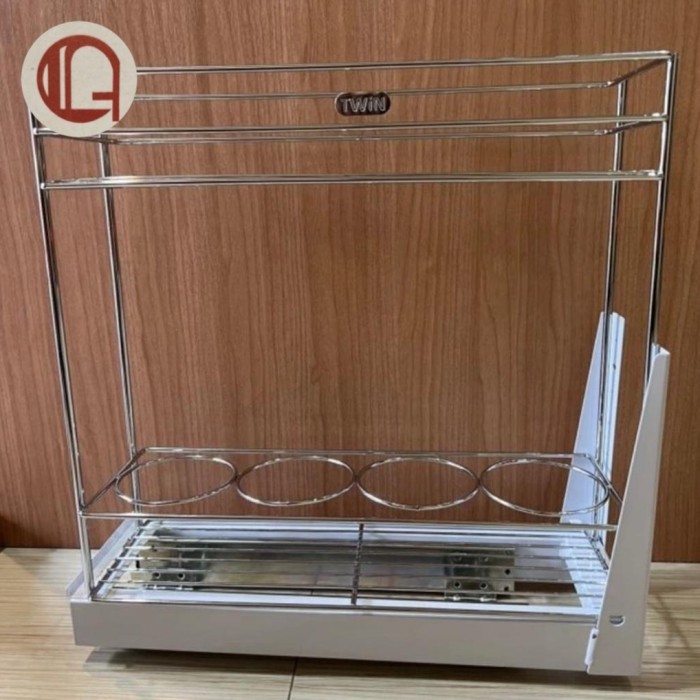 

KOMPLIT rak botol bumbu stainless kitchen set tarik rak dapur