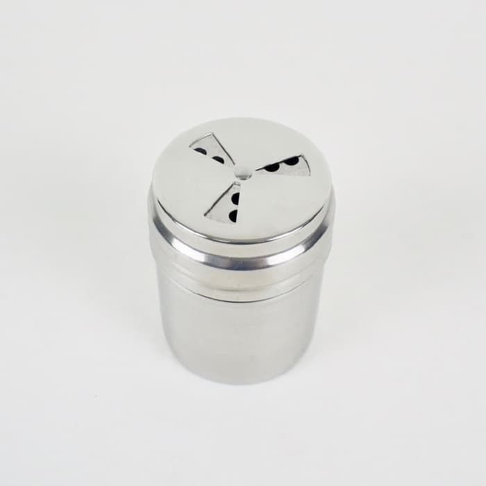

BERGARANSI Salt and Pepper Shaker Adjustable Stainless Steel Dredge Wadah bumbu