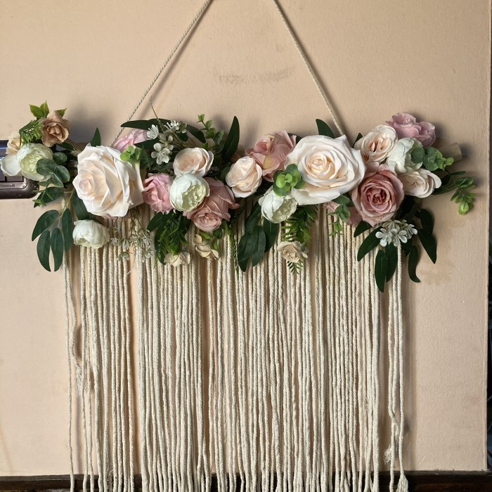 Rangkaian Bunga Hias Pajangan Dinding Kamar Pengantin Boho Wedding Original