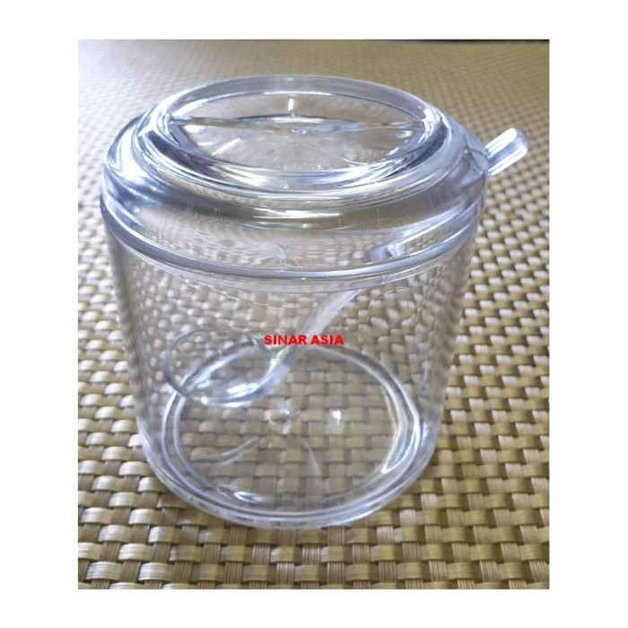

TERUJI Tempat Sambal Bumbu Acrylic Plastik Akrilik Tebal Transparan Bulat