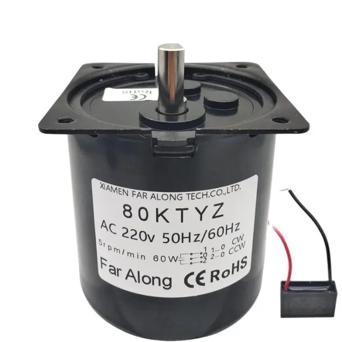 NEWHIGH TORQUE 60W AC 220V PERMANENT MAGNET SYNCHRONOUS MOTOR 80KTYZ