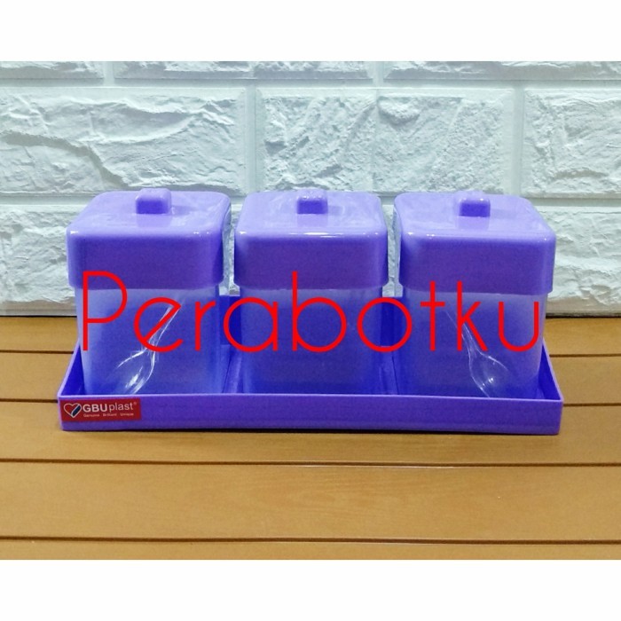 

PRODUK TERBATAS Tempat Bumbu Elena BD-001 GBUPlast / Seasoning Set 3 pcs