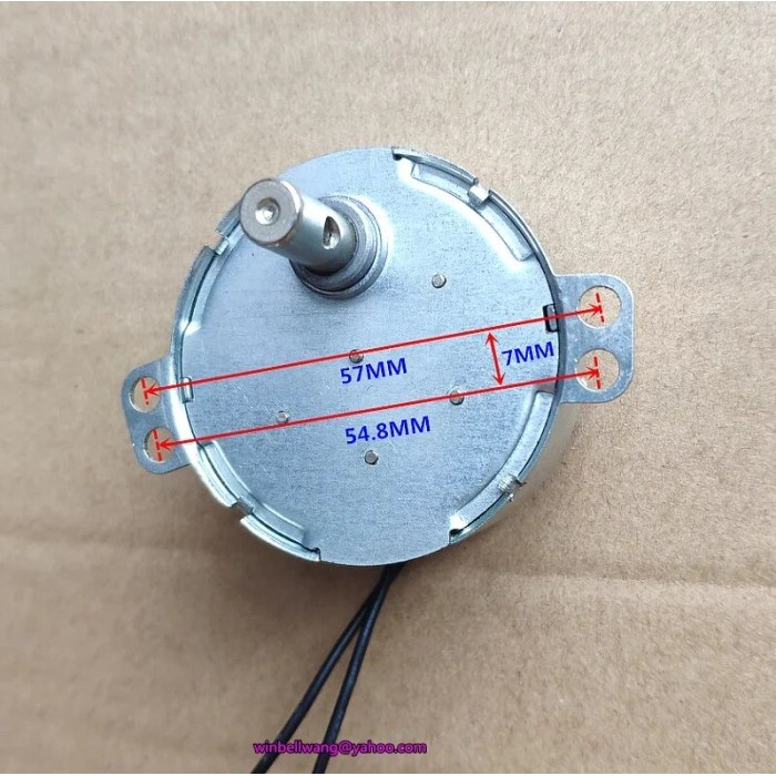 SHAFT DIAMETER 7MM AC220V TYC-50 4W 50HZ AC MOTOR 2.5RPM 5RPM 10RPM