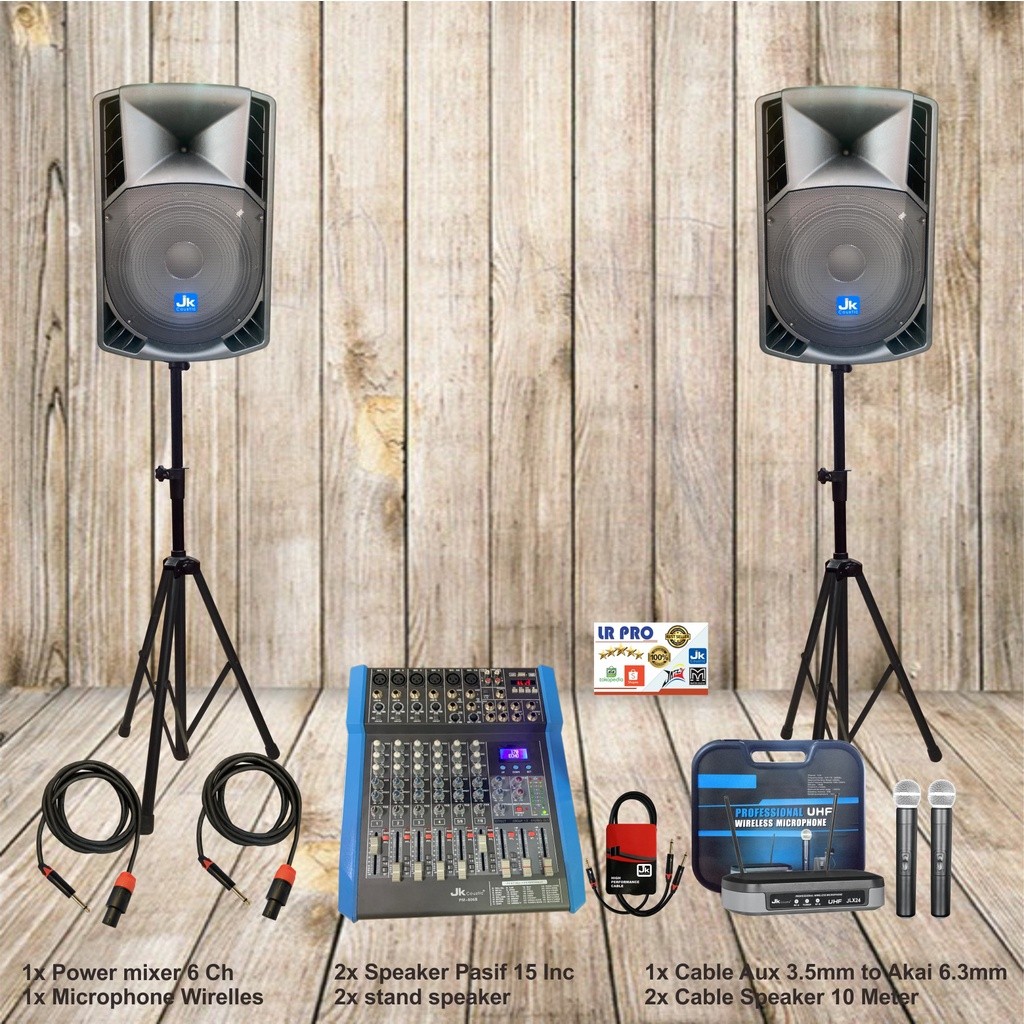 Paket sound sistem Jk coustic Speaker 15 Inc