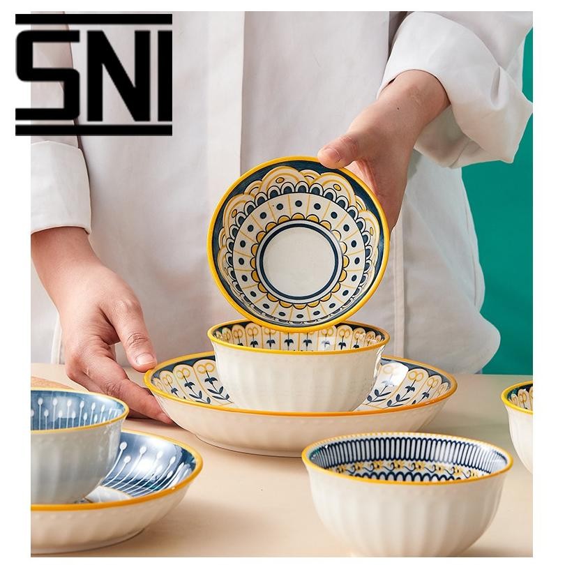 Bisa COD Paus Biru - [SNI] Hampers Mangkok Set / Hampers Piring Keramik Set / Hampers Piring Dan Man