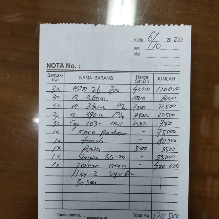 

TERBARU nota belanjaRp 811,500 PROMO!