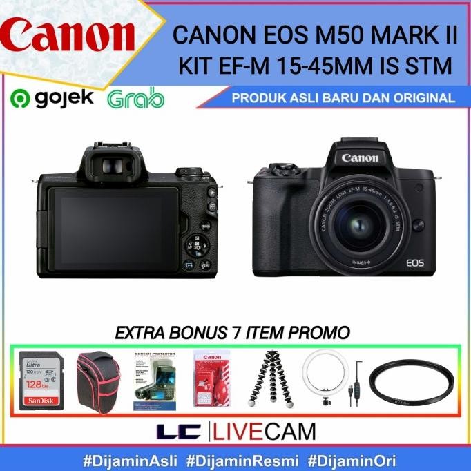 Canon Eos M50 Mark Ii Kit 15-45Mm Is Stm / Kamera Canon M50 Mark Ii