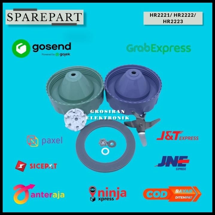 SPAREPART PISAU Tabung Jar Blender Philips HR2221 HR2222 HR2223 2223