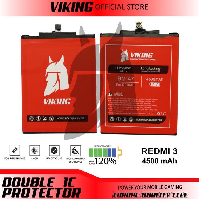 Baterai Viking Xiaomi Redmi 4X Bm47 Double Power
