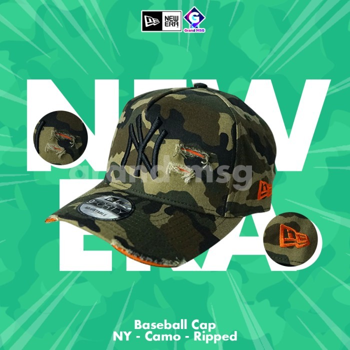 Topi Baseball Cap New Era Ripped Damage Sobek, Topi Baseball Unisex