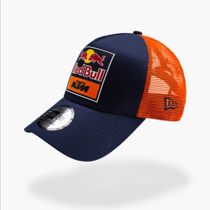 Red Bull KTM MotoGP 2024 New Era Team Trucker Cap. Topi Unisex