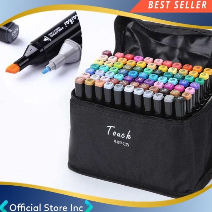 

TouchCool Marker Set 80PCS Spidol Permanen Warna Menggambar Sketsa Pro